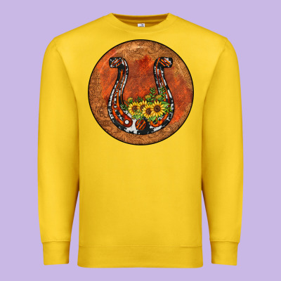 Horseshoe Circle Premium Sweatshirt Designed By Jahusdesignshop