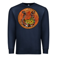 Navy horseshoe circle Premium Sweatshirt - JahusDesignShop