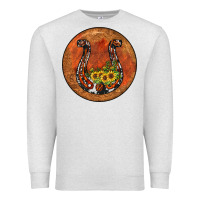 Oatmeal Heather horseshoe circle Premium Sweatshirt - JahusDesignShop
