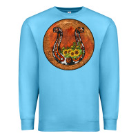 Ocean Blue horseshoe circle Premium Sweatshirt - JahusDesignShop
