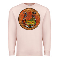 Pale Pink horseshoe circle Premium Sweatshirt - JahusDesignShop