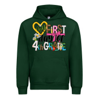 Forest Green my first day of 4th grade Urban Hoodie - NancyCooperArtShop