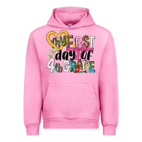 Fuchsia Pink my first day of 4th grade Urban Hoodie - NancyCooperArtShop