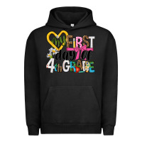 Pigment Black my first day of 4th grade Urban Hoodie - NancyCooperArtShop