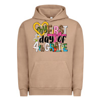Pigment Burro my first day of 4th grade Urban Hoodie - NancyCooperArtShop