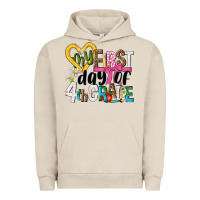 Pigment French Oak my first day of 4th grade Urban Hoodie - NancyCooperArtShop