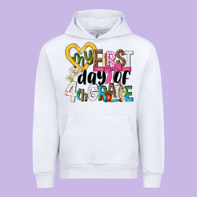 My First Day Of 4th Grade Urban Hoodie Designed By Nancycooperartshop