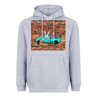 Heather Grey happy easter truck Heavyweight Hoodie - JahusDesignShop
