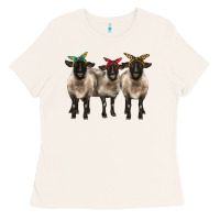 Bone 3 sheeps suffolk ewe with bandana Ladies Tee - BarkalooDesign