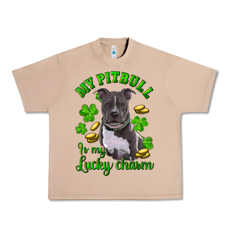 St Patricks Day My Pitbuli My Lucky Charm Urban Heavy Tee by RanaPortraitStore | Teevron