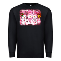 Black chillin pink   with my snowmies  ado Premium Sweatshirt - AdoDesignShop