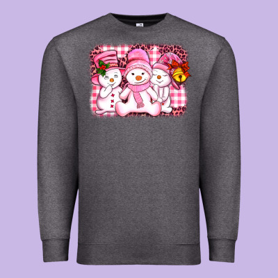Chillin Pink   With My Snowmies  Ado Premium Sweatshirt Designed By Adodesignshop