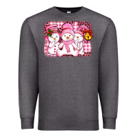Charcoal Heather chillin pink   with my snowmies  ado Premium Sweatshirt - AdoDesignShop