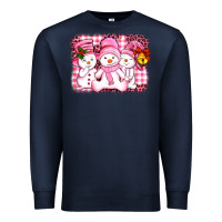 Navy chillin pink   with my snowmies  ado Premium Sweatshirt - AdoDesignShop