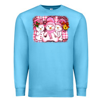Ocean Blue chillin pink   with my snowmies  ado Premium Sweatshirt - AdoDesignShop