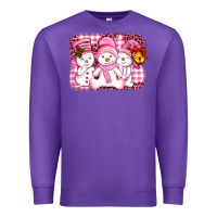 Purple chillin pink   with my snowmies  ado Premium Sweatshirt - AdoDesignShop