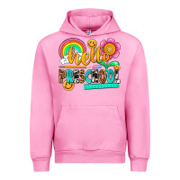 Fuchsia Pink hello preschool Urban Hoodie - NancyCooperArtShop
