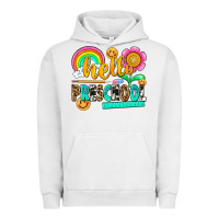 Pigment Lunar Rock hello preschool Urban Hoodie - NancyCooperArtShop