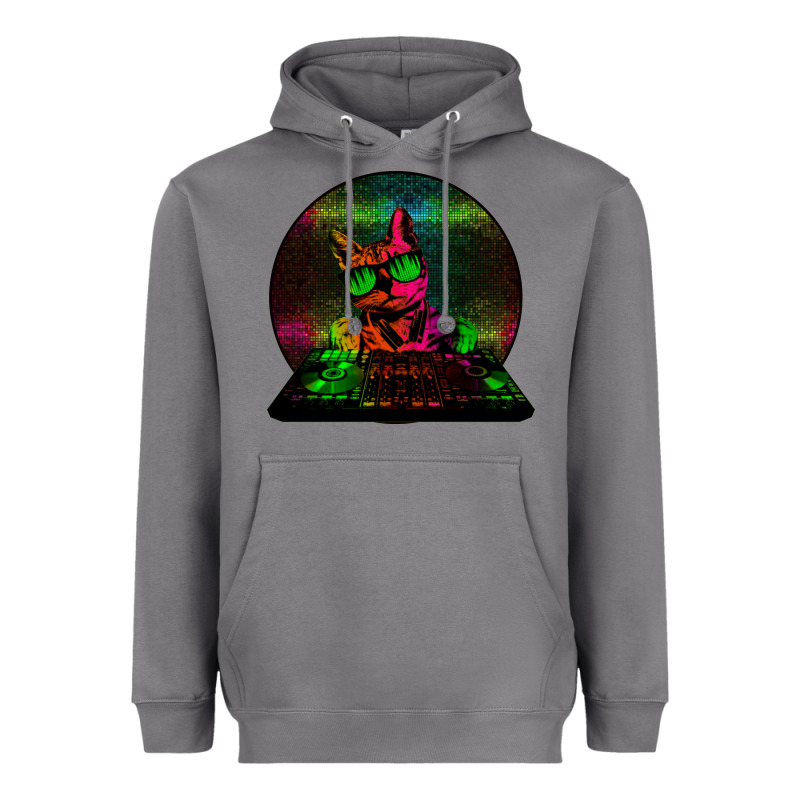 House Cat (rainbow Dj Kitty) Heavyweight Hoodie by Bettercallsaul | Teevron