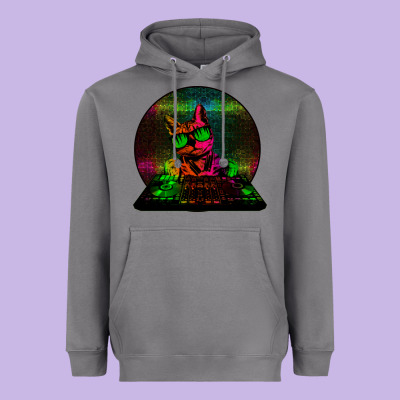 House Cat (rainbow Dj Kitty) Heavyweight Hoodie Designed By Bettercallsaul