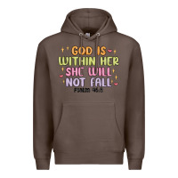 Coffee god is within her she will not fall Premium Hoodie - MaliasSmallBusiness