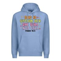 Colony Blue god is within her she will not fall Premium Hoodie - MaliasSmallBusiness