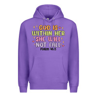 Purple god is within her she will not fall Premium Hoodie - MaliasSmallBusiness