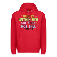 Red god is within her she will not fall Premium Hoodie - MaliasSmallBusiness