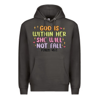Smoke god is within her she will not fall Premium Hoodie - MaliasSmallBusiness