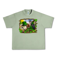 Oil Green st patricks day cows Urban Heavy Tee - RanaPortraitStore