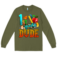 Army Green 1st grade dude Long Sleeve Tee - texasbilliewilder