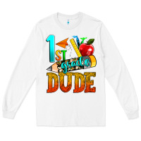 White 1st grade dude Long Sleeve Tee - texasbilliewilder