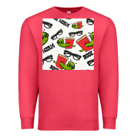 Cardinal bookworm seamless pattern Premium Sweatshirt - BundleAndBundleShop
