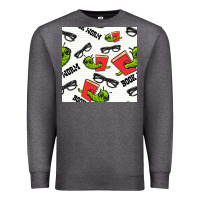 Charcoal Heather bookworm seamless pattern Premium Sweatshirt - BundleAndBundleShop