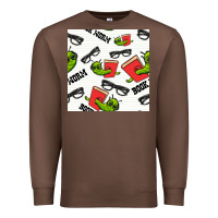 Chestnut bookworm seamless pattern Premium Sweatshirt - BundleAndBundleShop