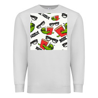Dove Grey bookworm seamless pattern Premium Sweatshirt - BundleAndBundleShop