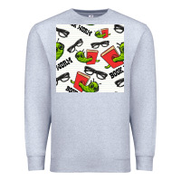 Heather Grey bookworm seamless pattern Premium Sweatshirt - BundleAndBundleShop