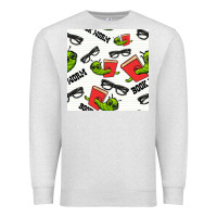 Oatmeal Heather bookworm seamless pattern Premium Sweatshirt - BundleAndBundleShop