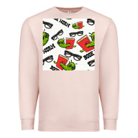 Pale Pink bookworm seamless pattern Premium Sweatshirt - BundleAndBundleShop