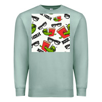 Seafoam bookworm seamless pattern Premium Sweatshirt - BundleAndBundleShop