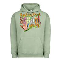 Pigment Oil Green rockin that school year Urban Hoodie - NancyCooperArtShop