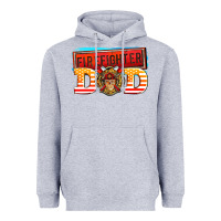 Heather Grey firefighter dad Heavyweight Hoodie - AdoDesignShop