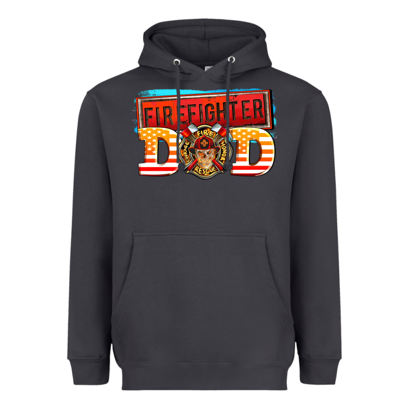 Firefighter Dad Heavyweight Hoodie by AdoDesignShop | Teevron