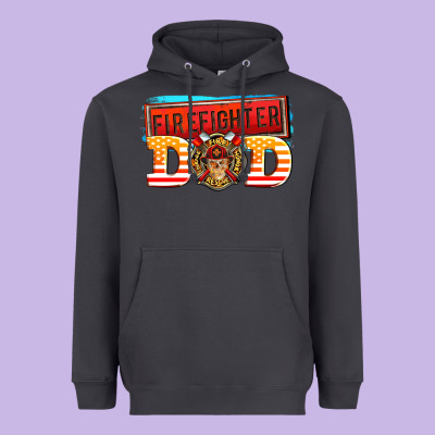 Firefighter Dad Heavyweight Hoodie Designed By Adodesignshop