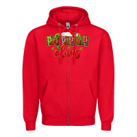 Red christmas pop pop claus Zipper Hoodie - FaDigitalArtStudio