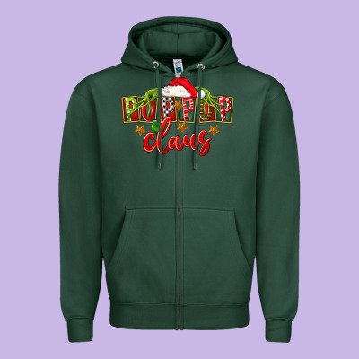 Christmas Pop Pop Claus Zipper Hoodie Designed By Fadigitalartstudio