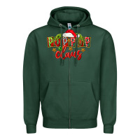 Sports Green christmas pop pop claus Zipper Hoodie - FaDigitalArtStudio
