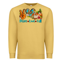 Antique Gold peace love fall ado Premium Sweatshirt - AdoDesignShop