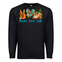 Black peace love fall ado Premium Sweatshirt - AdoDesignShop