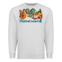 Dove Grey peace love fall ado Premium Sweatshirt - AdoDesignShop